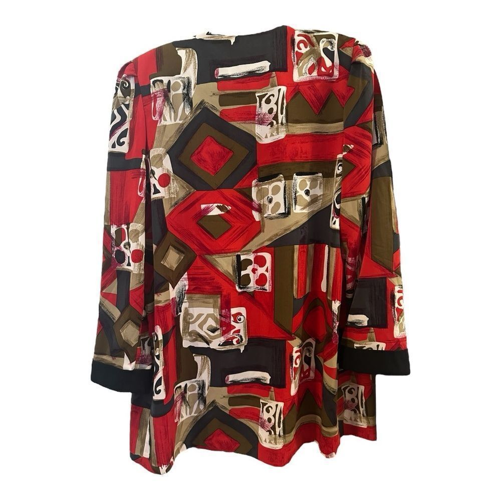 Periwinkle Geometric Patterned Tunic Top - image 4